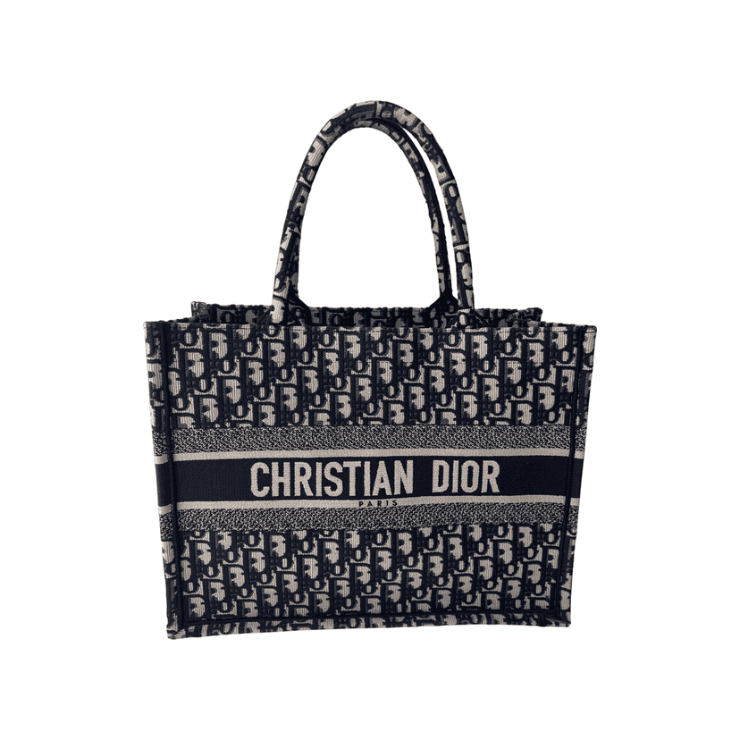 Christian Dior Large Book Tote Blue Never worn - Front View