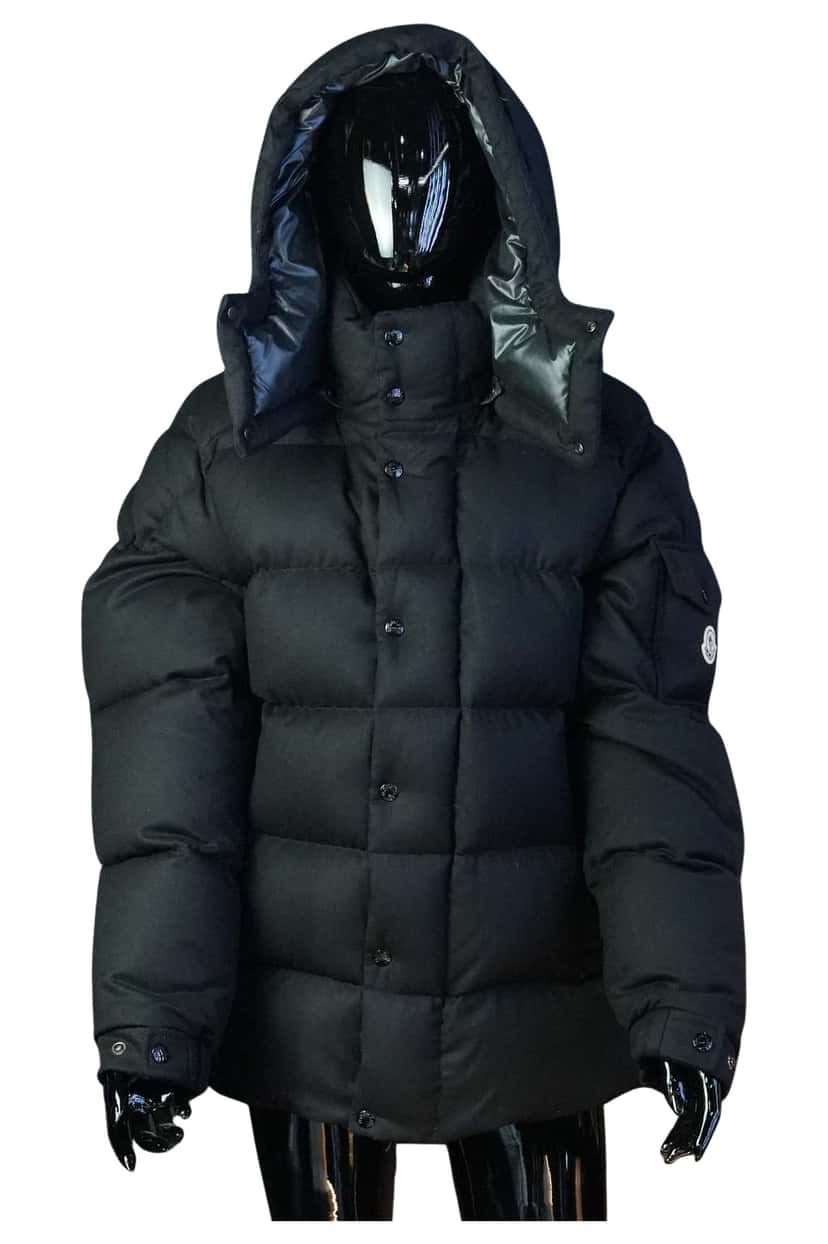 Moncler Vezere Puffer Jacket Black Size 4 Black Wool Good condition - Front View