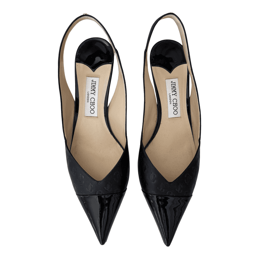 Jimmy Choo Amita 65 Black Leather Very good condition - Front View