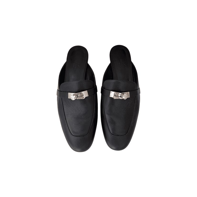 Hermès Oz Mule Black Leather Very good condition - Front View