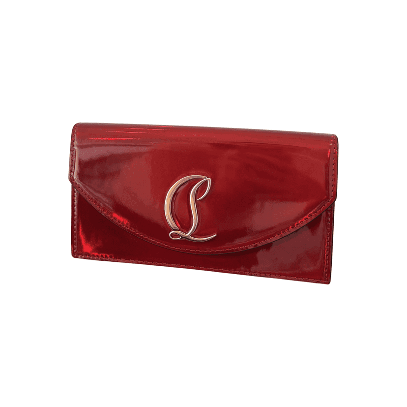 Christian Louboutin Loubi54 Clutch Red Leather Very good condition - Front View