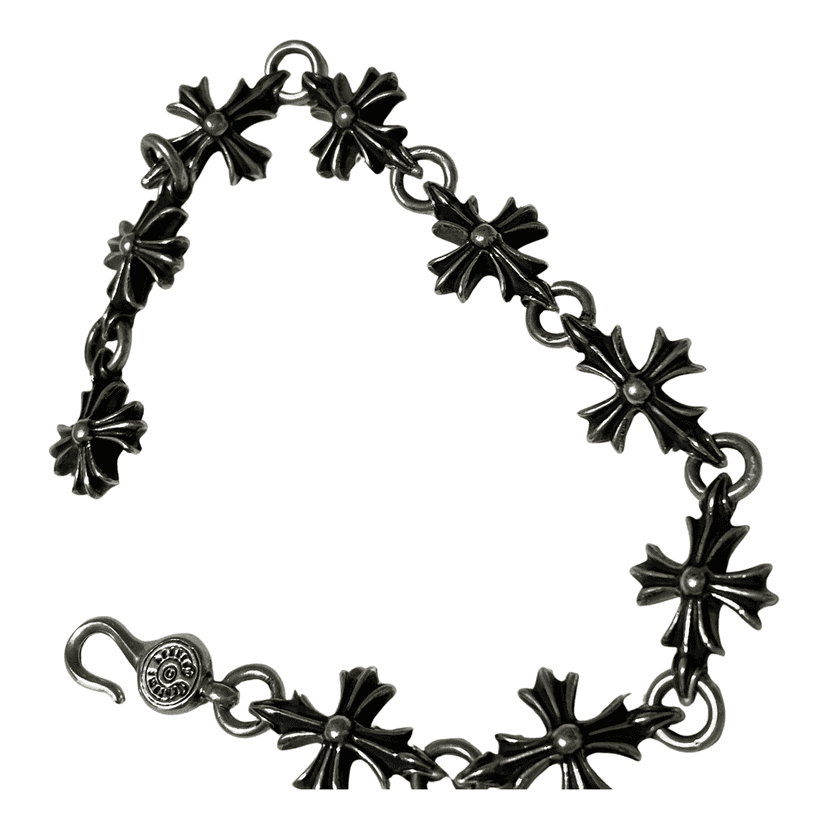 Chrome Hearts Cutout Ch Plus Bracelet Silver Very good condition - Front View