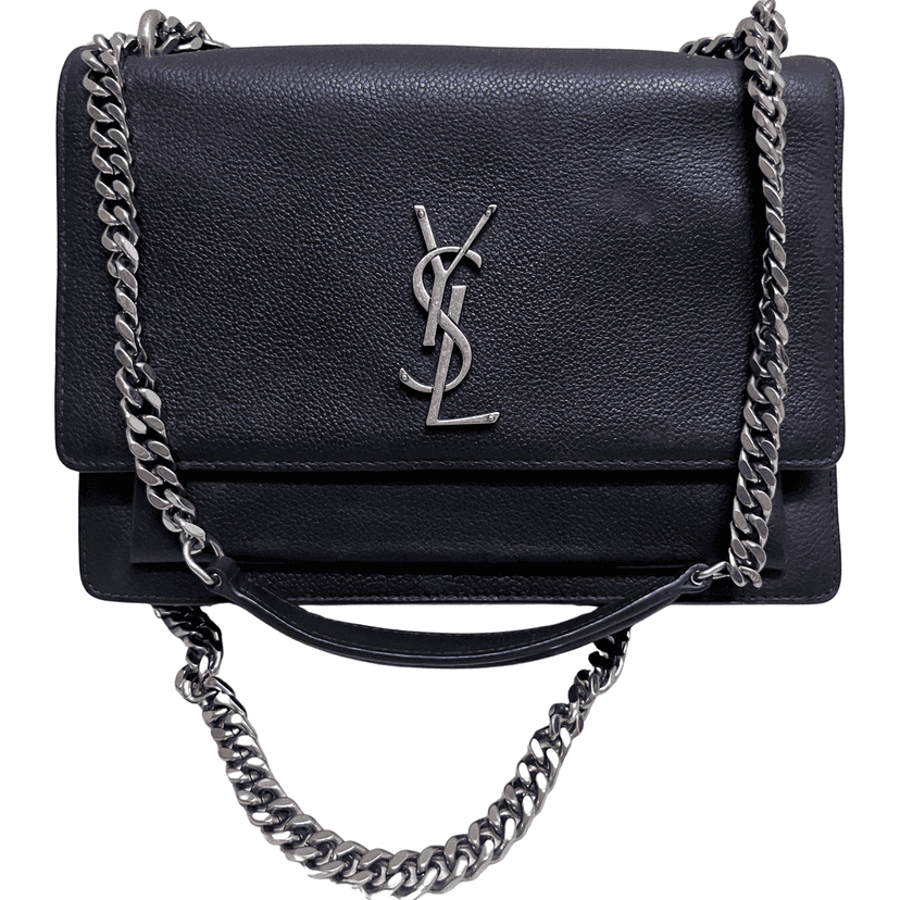 Saint Laurent Sunset Black Leather Very good condition - Front View