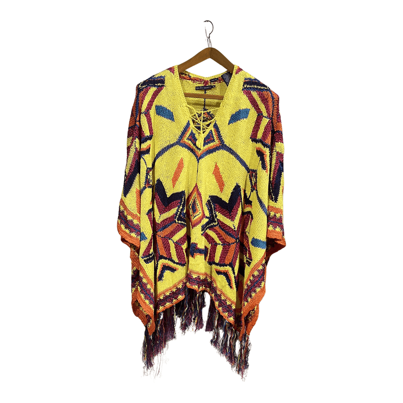 Ralph Lauren Silk Blend Wrap Pancho MultiColor Very good condition - Front View