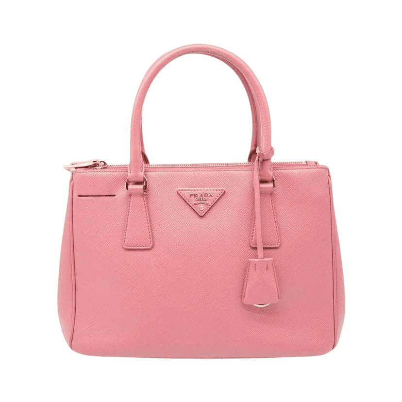 Prada Saffiano Lux Leather Medium Galleria Tote Pink Pink Fair condition - Front View