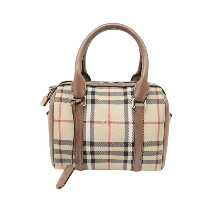 Burberry Horseferry Alchester Mini Bowling Beige Canvas Fair condition - Front View