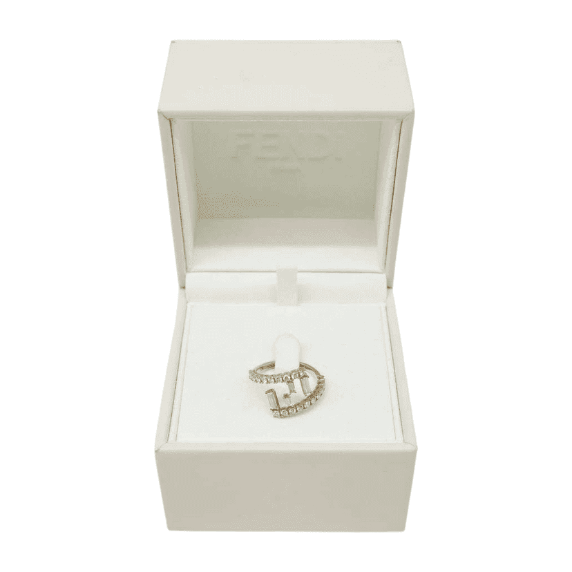 Fendi Gold Ring with Diamonds 3.22g 53(EU) Gold Good condition - Front View