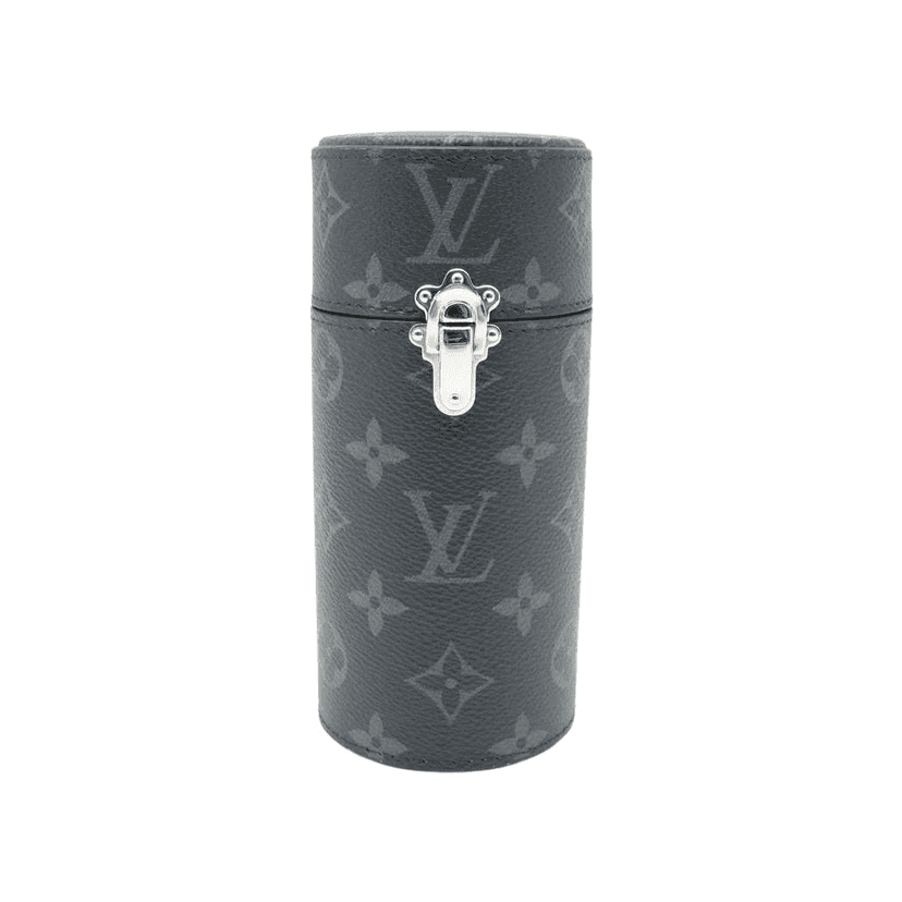 Louis Vuitton Perfume Travel Case Black Monogram Eclipse Black Canvas Good condition - Front View