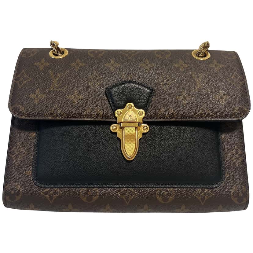Louis Vuitton Monogram Canvas Brown Leather Very good condition - Front View