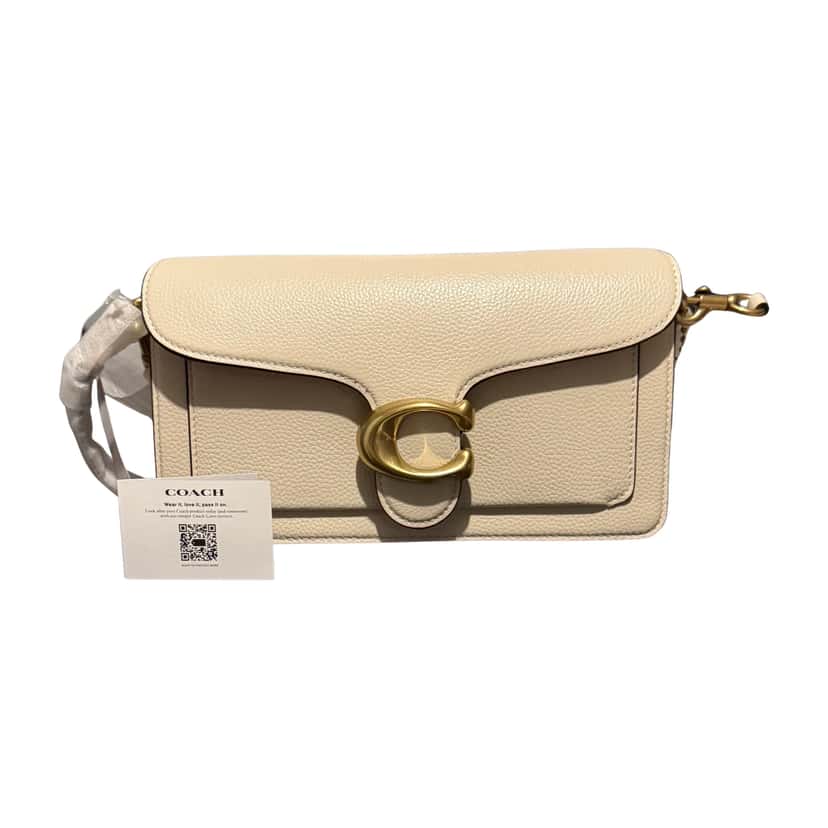 Coach Coach Tabby Shoulder Bag White Leather Never worn, with tag - Front View