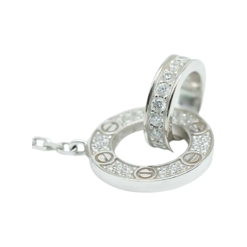 Cartier Cartier Love Pendant, Paved Necklace 18K White Gold White White Gold Good condition - Front View