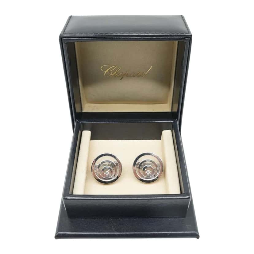 Chopard Happy Spirit with Dancing Diamond WG Earrings 36.3g Gold White Gold Good condition - Front View