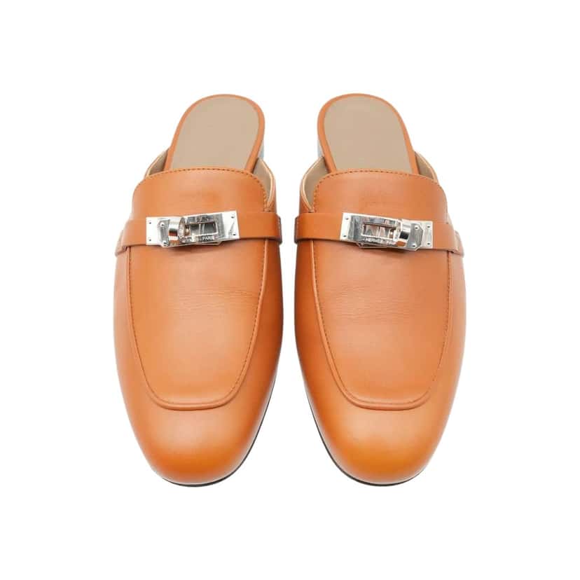 Hermès Women's Loafers Brown Size 36 DB/BO Brown Leather Fair condition - Front View