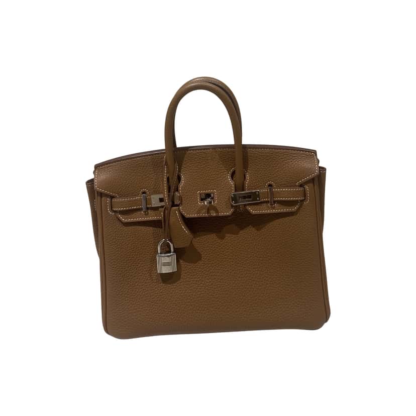 Hermès Birkin 25 Brown Leather Very good condition - Front View