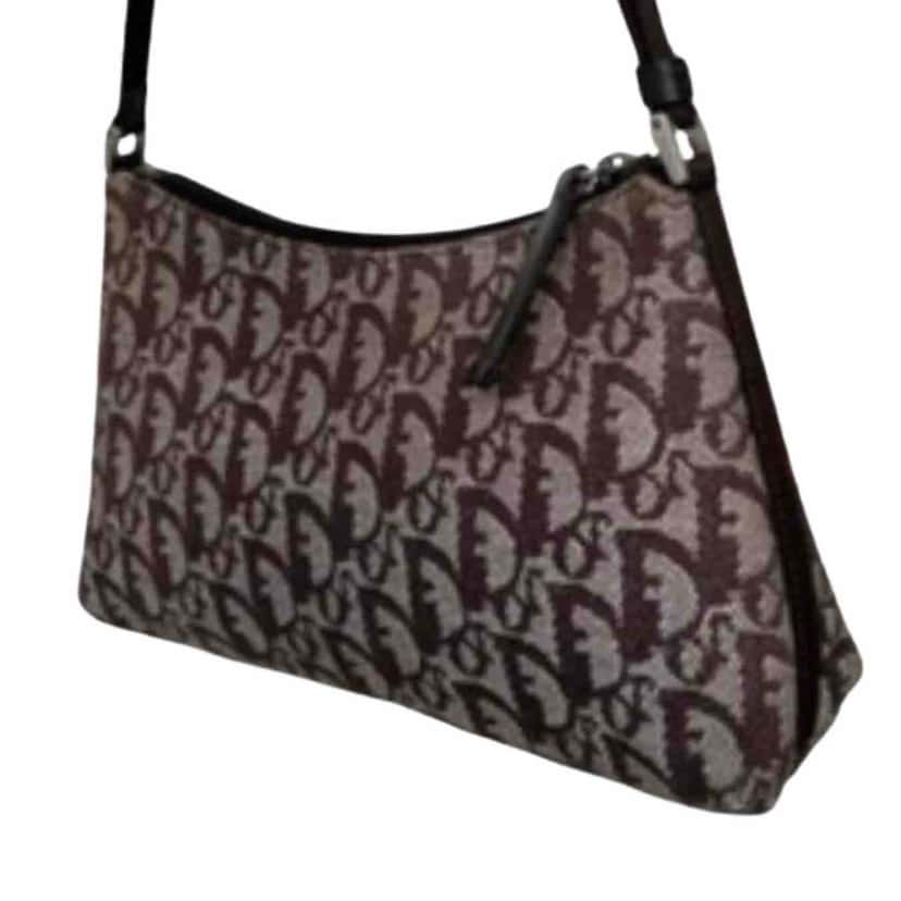 Dior Saddle Bag Brown Jacquard Very good condition - Front View