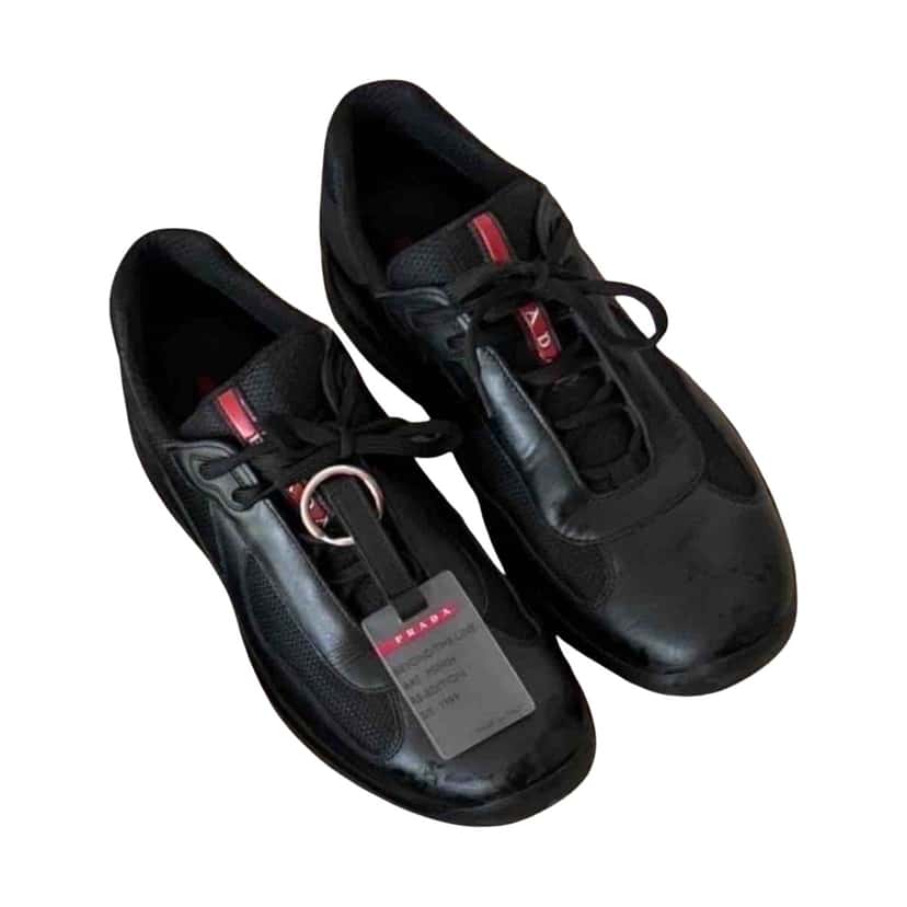 Prada American Cups Black Leather Very good condition - Front View