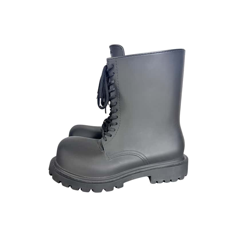 Balenciaga Balenciaga Steroid Boots Black Rubber Good condition - Front View