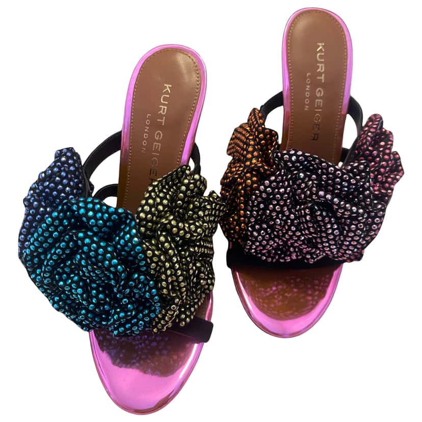 Kurt Geiger Sandales "Flower" à Cristaux MultiColor Never worn - Front View