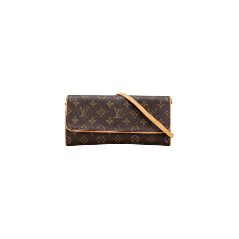 Louis Vuitton Monogram Pochette Brown Leather Very good condition - Front View