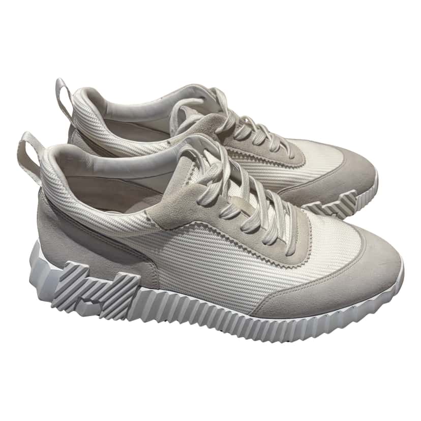 Hermès Bounce Sneakers 41 EU Grey Suede Very good condition - Front View