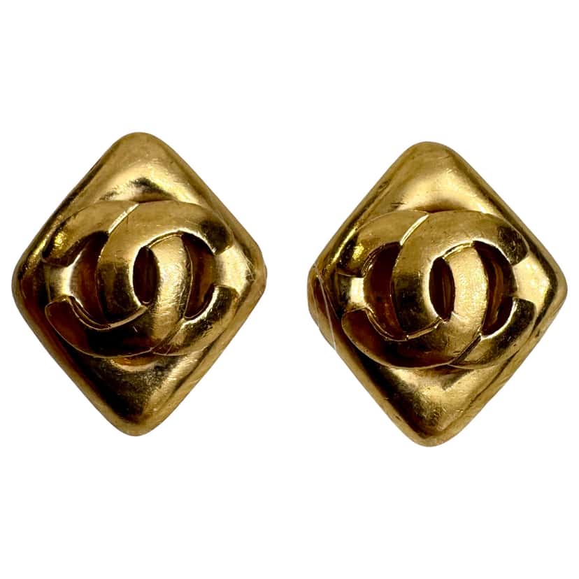Chanel Coco Mark Clip On Gold Very good condition - Front View