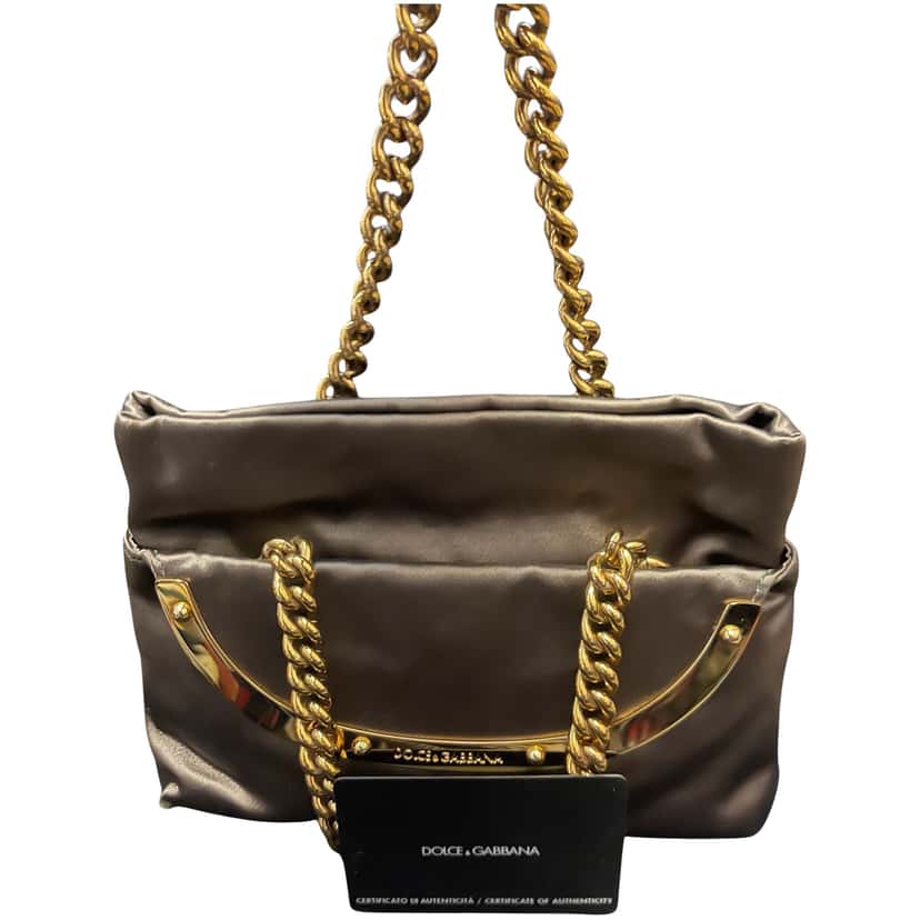 Dolce & Gabbana Lady Camp Bag Metallic Satin Very good condition - Front View