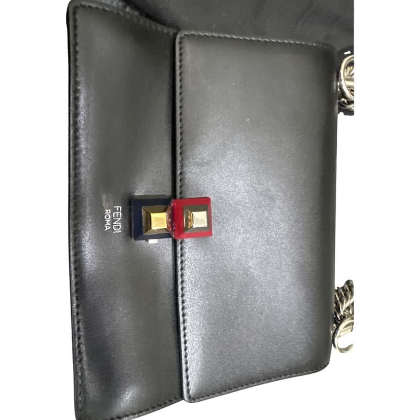 Fendi Fendi Small Kan Black Leather Good condition - Front View