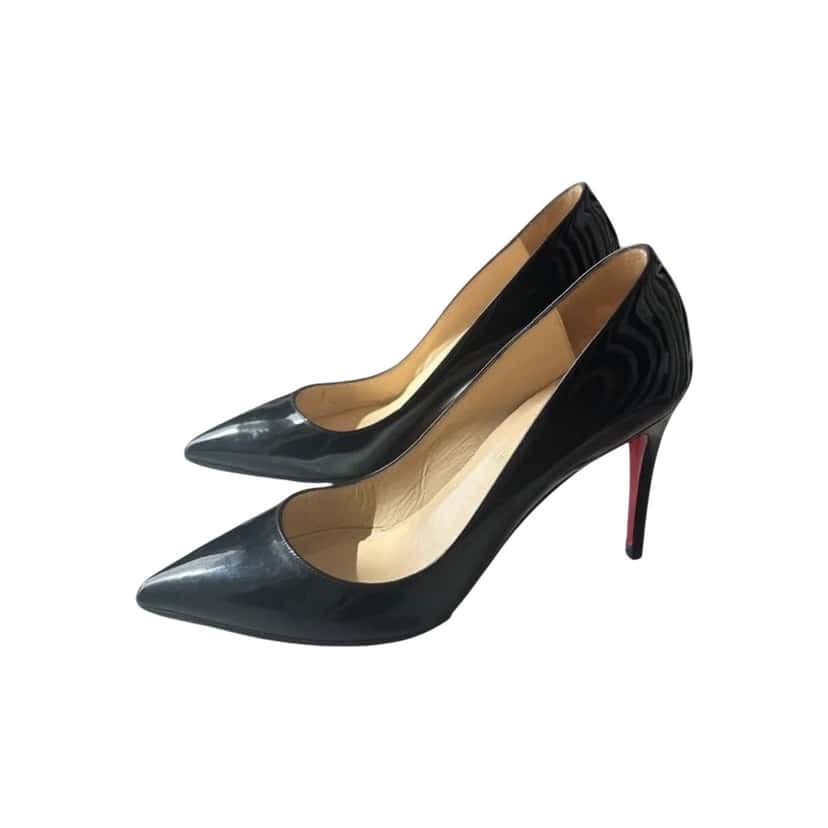 Christian Louboutin Heeled Pumps Black Black Leather Very good condition - Front View