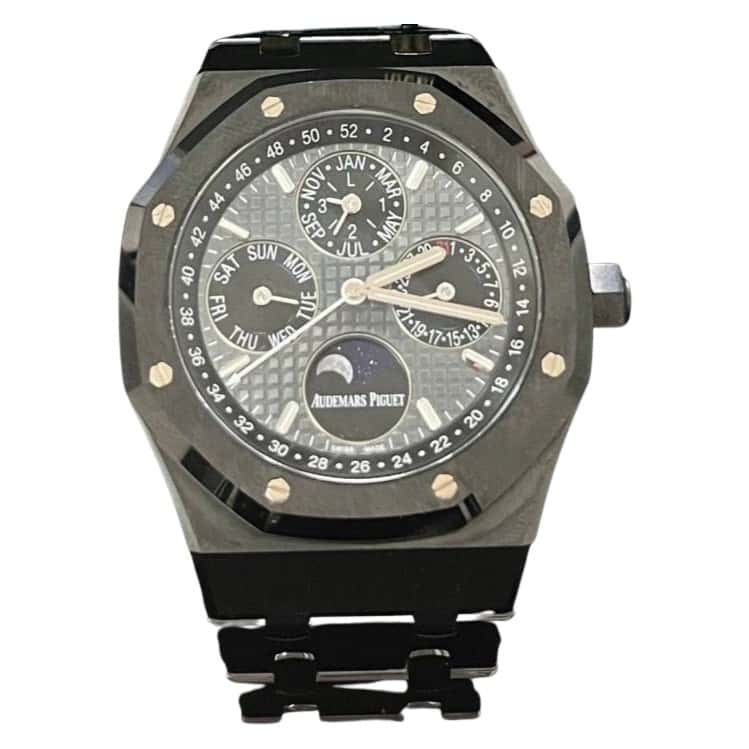 Audemars Piguet Royal Oak Perpetual Calendar 41mm Black Never worn - Front View