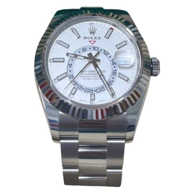 Rolex Sky-Dweller 42mm White Never worn - Front View