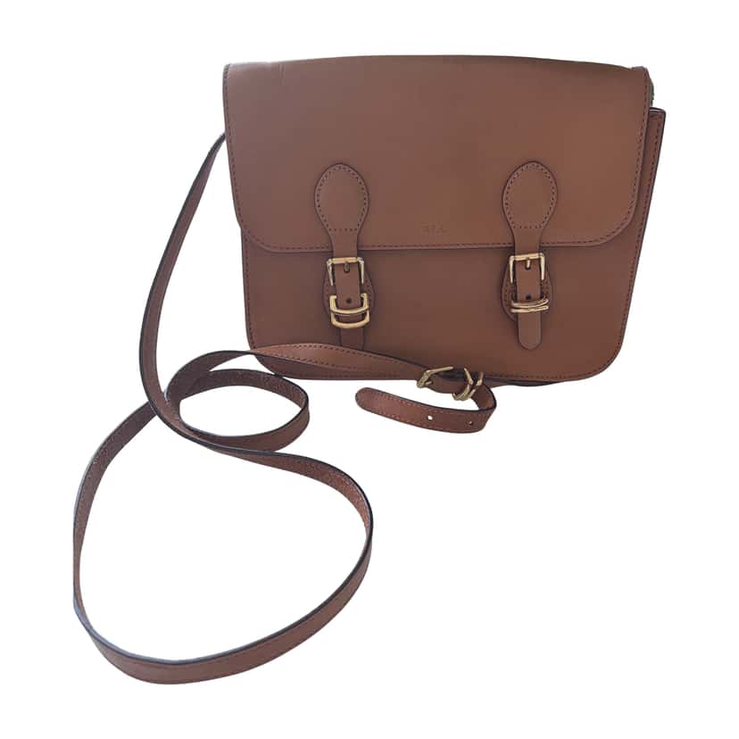 Ralph Lauren shoulder bag Brown Leather Good condition - Front View