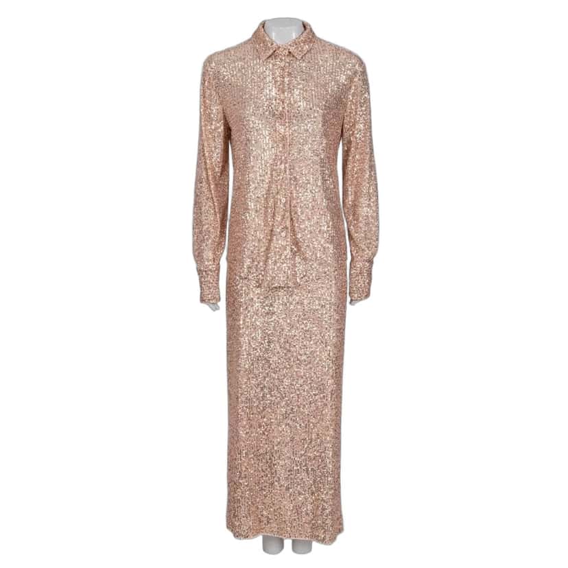 Tom Ford Tom Ford Pink Sequin Suit - Elegant IT40-44 Size S Pre-owned Pink Good condition - Front View