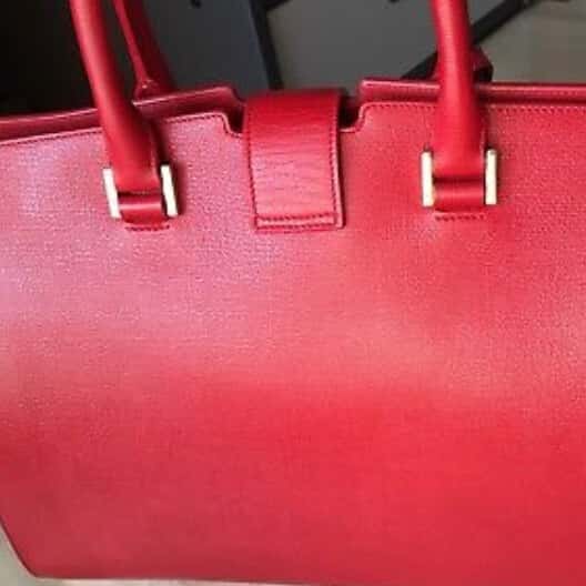 Saint Laurent Cabas Chyc tote bag Red Leather Very good condition - Back View