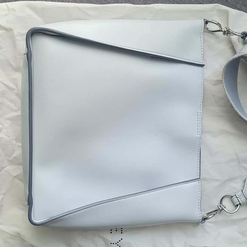 Stella McCartney Logo Crossbody Blue Leather Silver Never worn - Back View