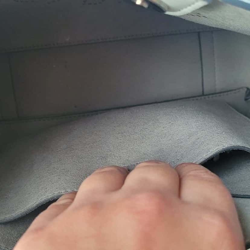 Stella McCartney Logo Crossbody Blue Leather Silver Never worn - Model View