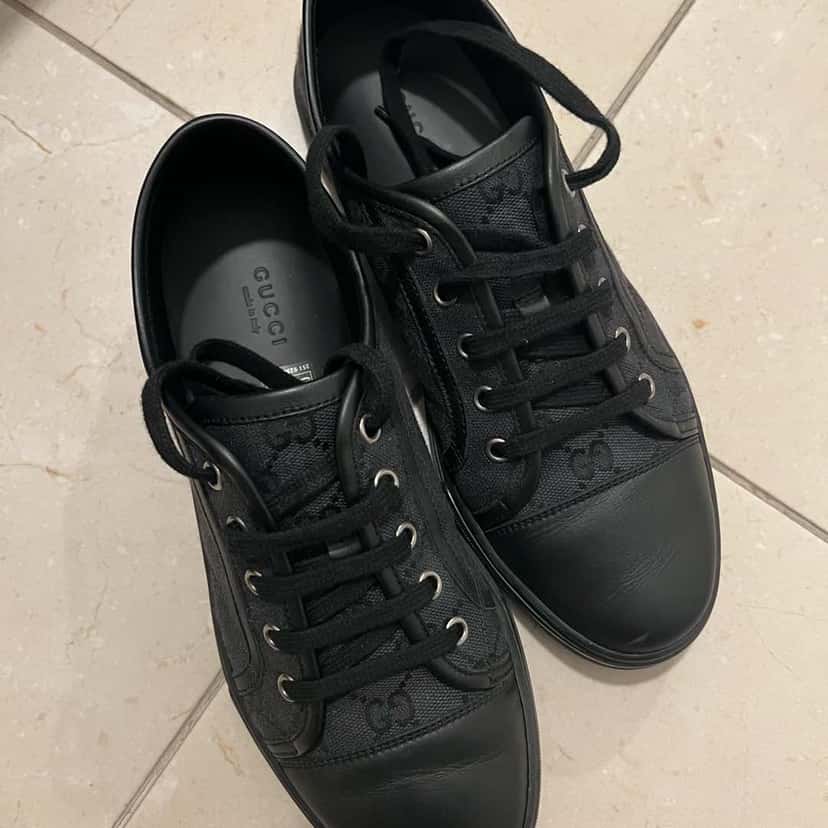Gucci GG Sneakers Black Canvas Very good condition - Inside View