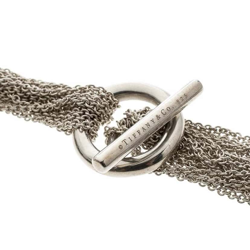 Tiffany & Co. Mesh Heart Silver Bracelet Silver Silver Very good condition - Back View