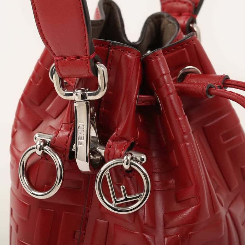 Fendi Mon Tresor Mini Bucket Red Leather Very good condition - Inside View