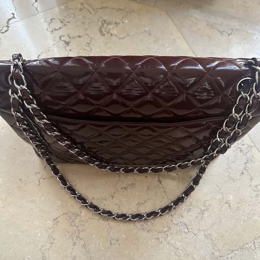 Chanel Timeless/Classique Burgundy Leather Very good condition - Back View