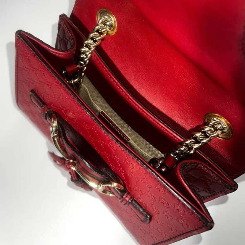Gucci Mini Emily Red Leather Gold Very good condition - Inside View