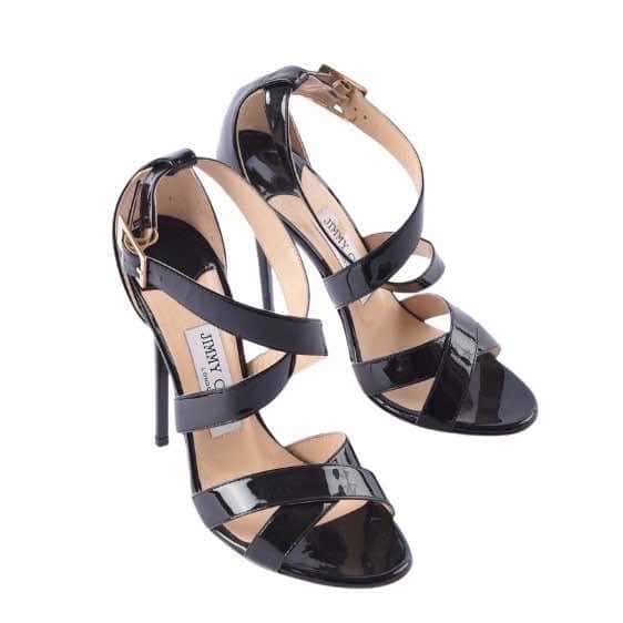 Jimmy Choo Strappy Sandals Black Leather Never worn - Inside View
