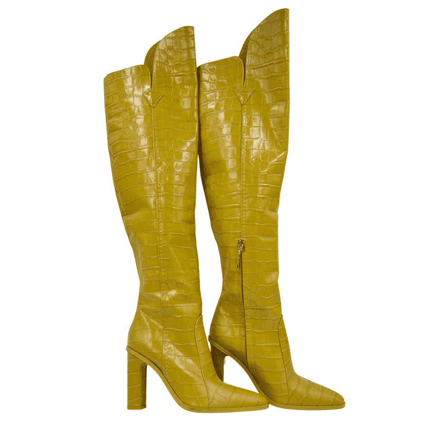Max Mara Boots Yellow Leather Never worn - Inside View