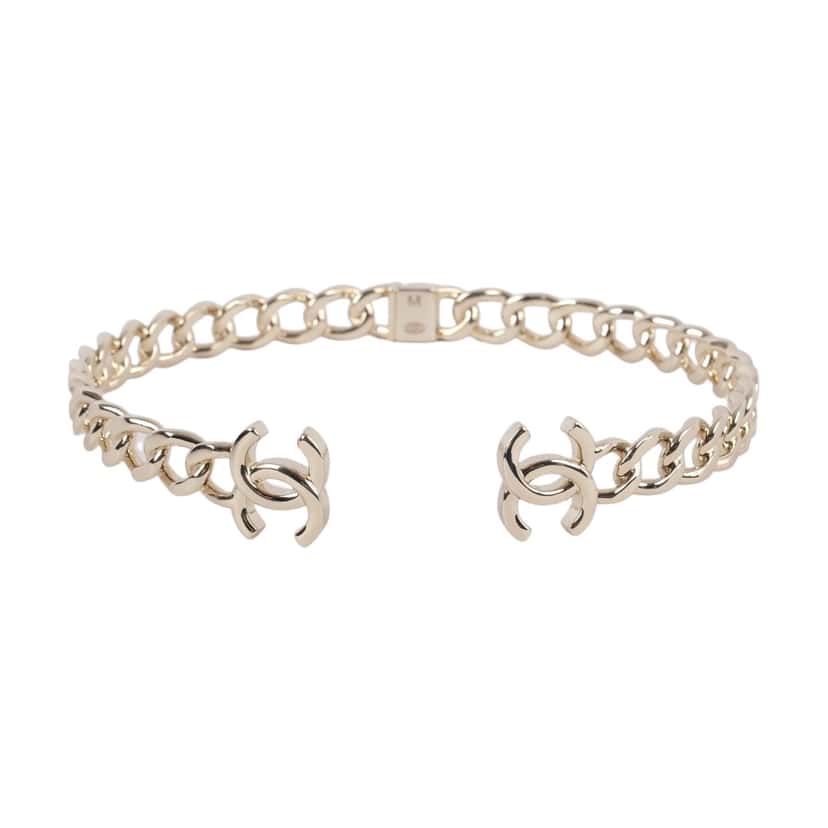 Chanel CC logo Choker Gold Never worn - Front View