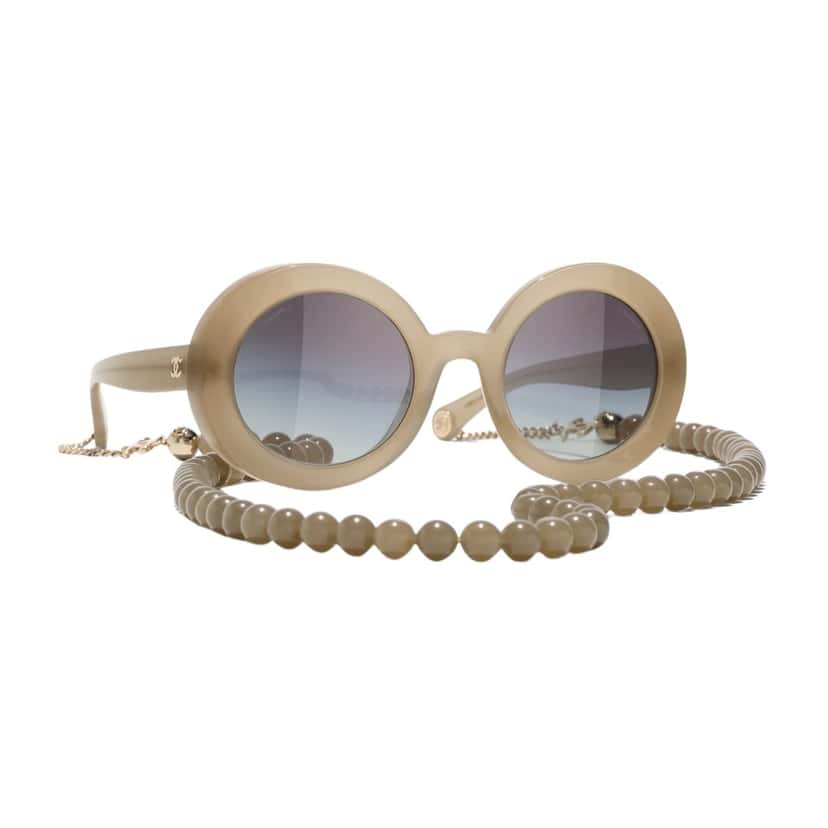 Chanel Round Other Acetate Glass Never worn - Front View