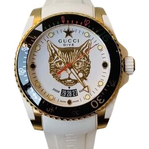 Gucci Gucci Dive White Never worn, with tag - Front View