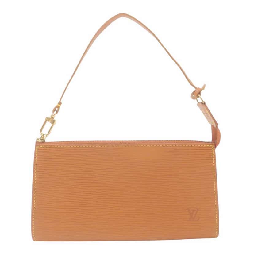 Louis Vuitton Epi Pochette Accessoires Camel Leather Leather Very good condition - Front View