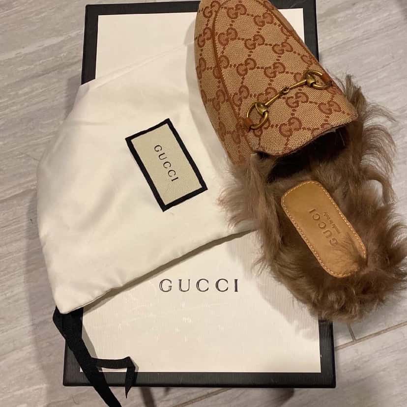 Gucci Princetown GG Mules Beige Canvas Never worn, with tag - Inside View