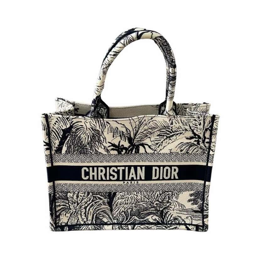 Dior Book Tote Navy Canvas Very good condition - Front View