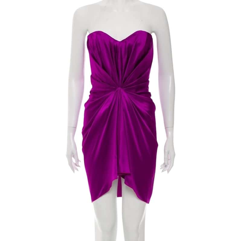 Dolce & Gabbana Silk Mini Dress Purple Silk Very good condition - Front View