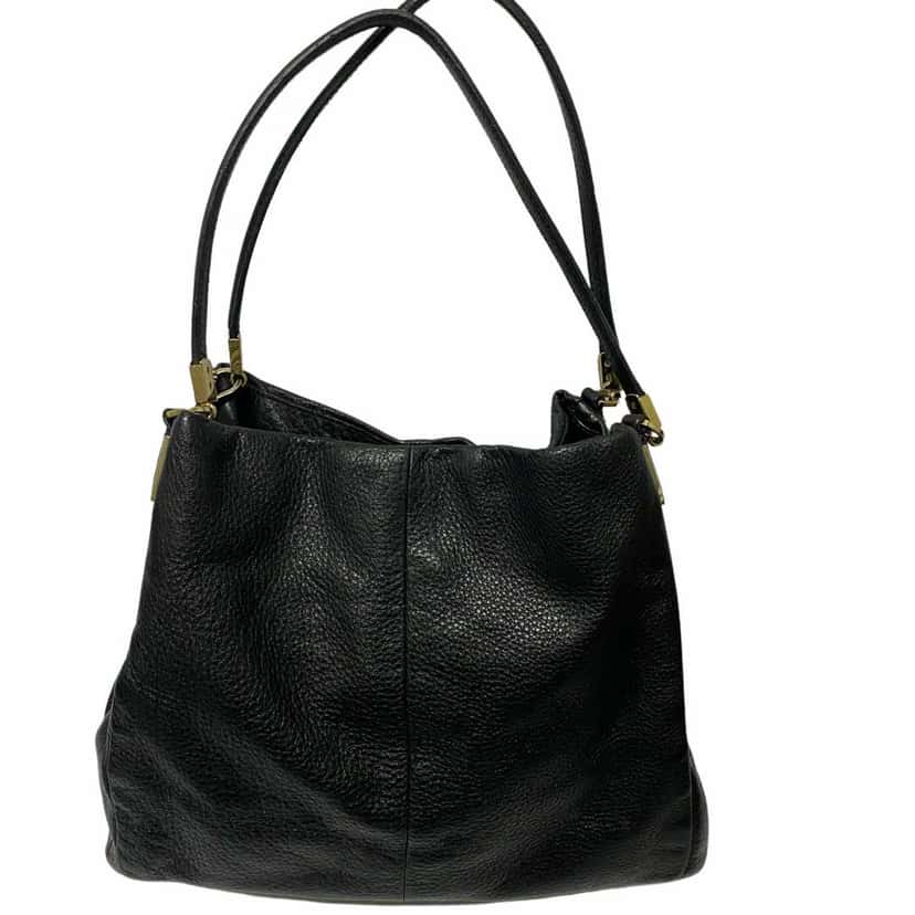 Coach Shoulder Bag Black Leather Very good condition - Front View